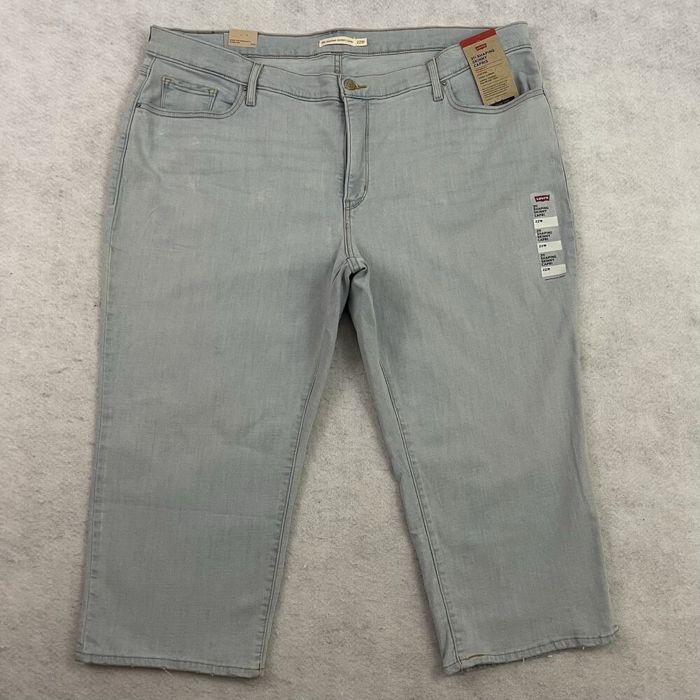 Levis 311 Jeans Womens Size 22W Blue Shaping Skinny Capri Stretch Slimming NEW